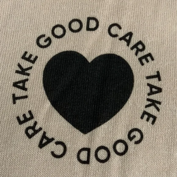 Spiritual Gangster Take Good Care Vintage Terry Crop Sweatshirt- NWT Med… - Picture 5 of 8